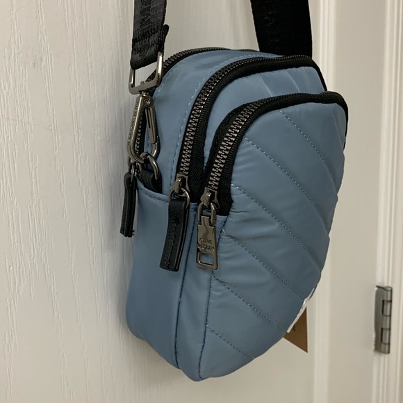 Steve Madden Pastel Blue Quilted Nylon Crossbody Bag - Picture 3 of 17